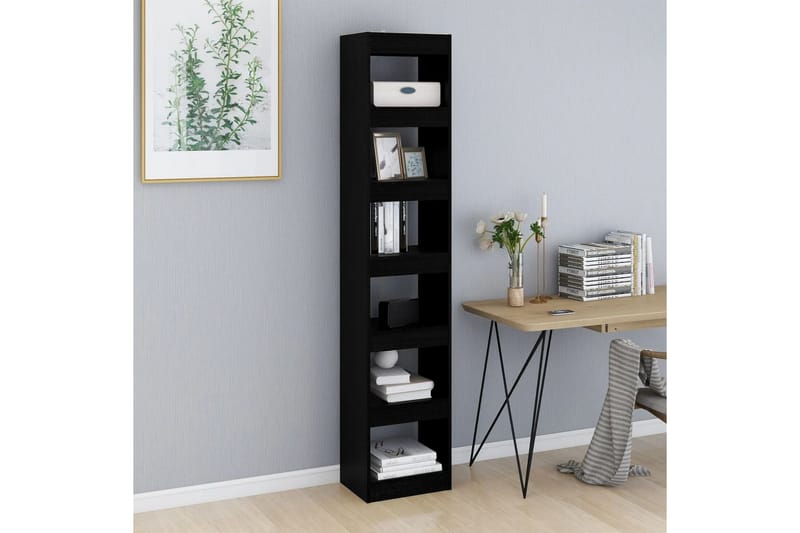 beBasic Bokhylla/rumsavdelare svart 40x30x198 cm - Black - Förvaring - Hylla - Bokhylla