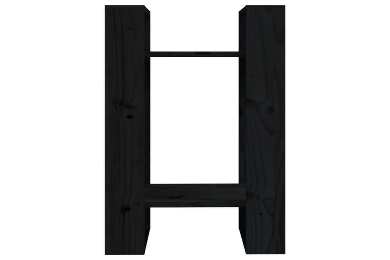 beBasic Bokhylla/rumsavdelare svart 41x35x57 cm massiv furu - Black - Förvaring - Hylla - Bokhylla