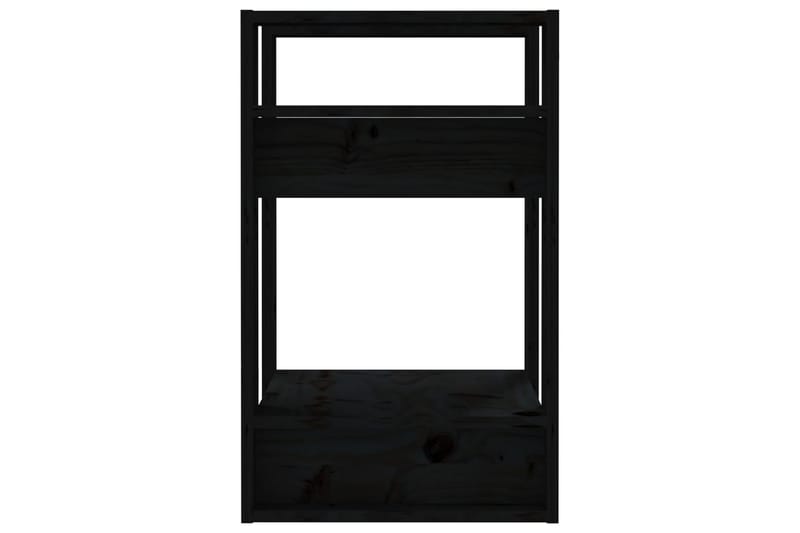 beBasic Bokhylla/rumsavdelare svart 41x35x57 cm massiv furu - Black - Förvaring - Hylla - Bokhylla