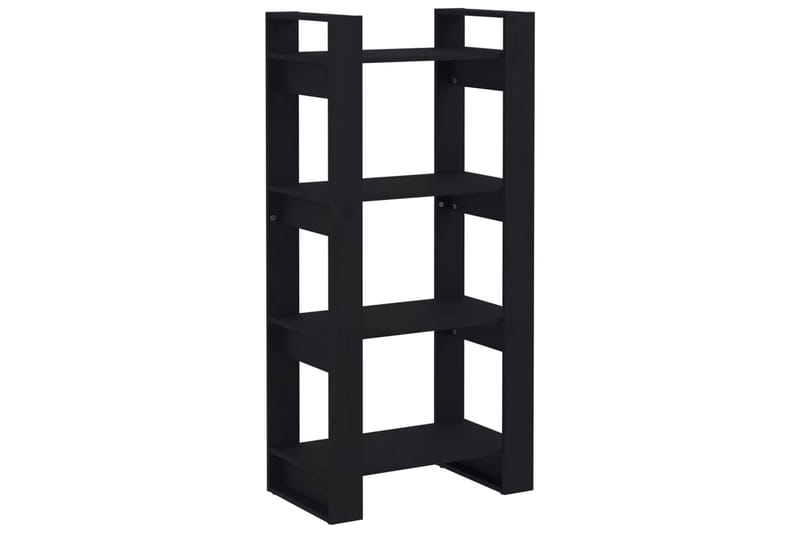 beBasic Bokhylla/Rumsavdelare svart 60x35x125 cm massiv furu - Black - Förvaring - Hylla - Bokhylla