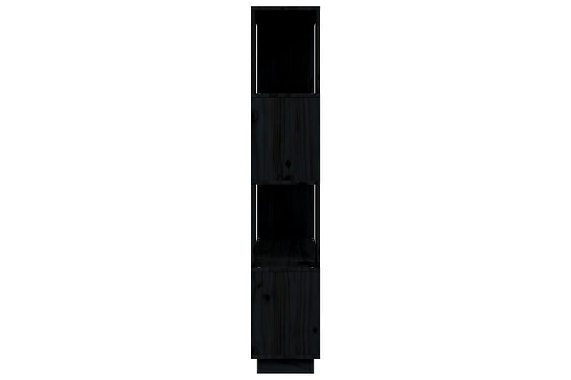 beBasic Bokhylla/rumsavdelare svart 80x25x132 cm massiv furu - Black - Förvaring - Hylla - Bokhylla