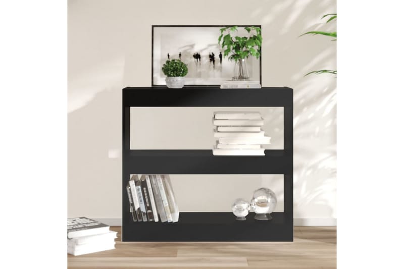 beBasic Bokhylla/Rumsavdelare svart 80x30x72 cm - Black - Bokhylla