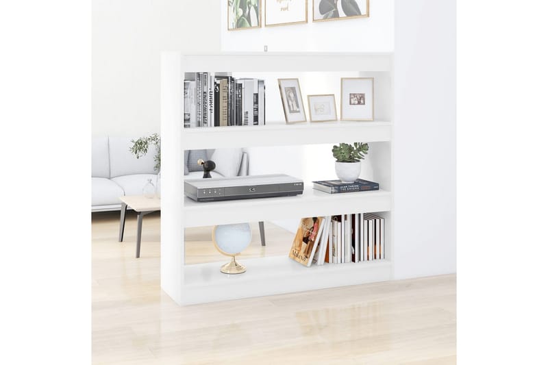 beBasic Bokhylla/rumsavdelare vit 100x30x103 cm - White - Förvaring - Hylla - Bokhylla