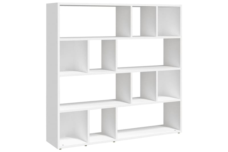 beBasic Bokhylla/Rumsavdelare vit 105x24x102 cm - White - Bokhylla