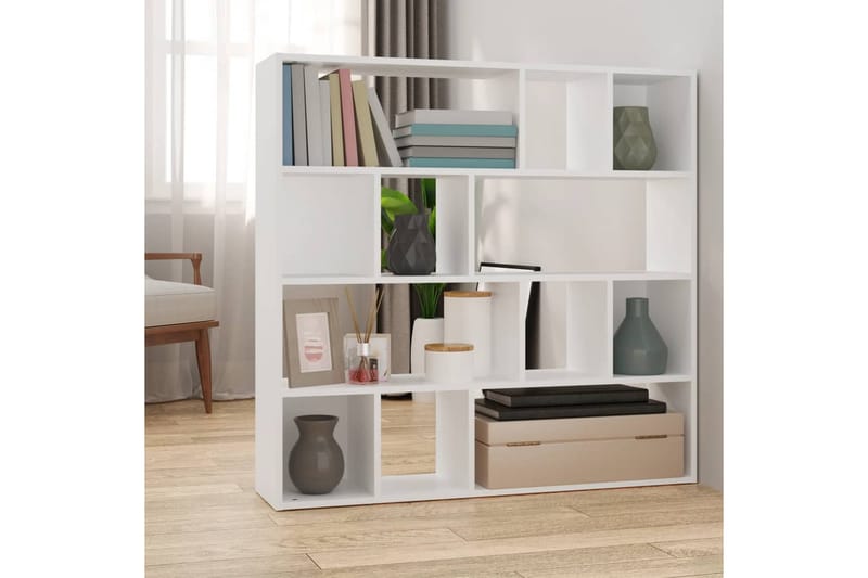 beBasic Bokhylla/Rumsavdelare vit 105x24x102 cm - White - Förvaring - Hylla - Bokhylla