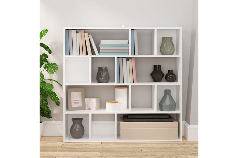 beBasic Bokhylla/Rumsavdelare vit 105x24x102 cm - White - Förvaring - Hylla - Bokhylla