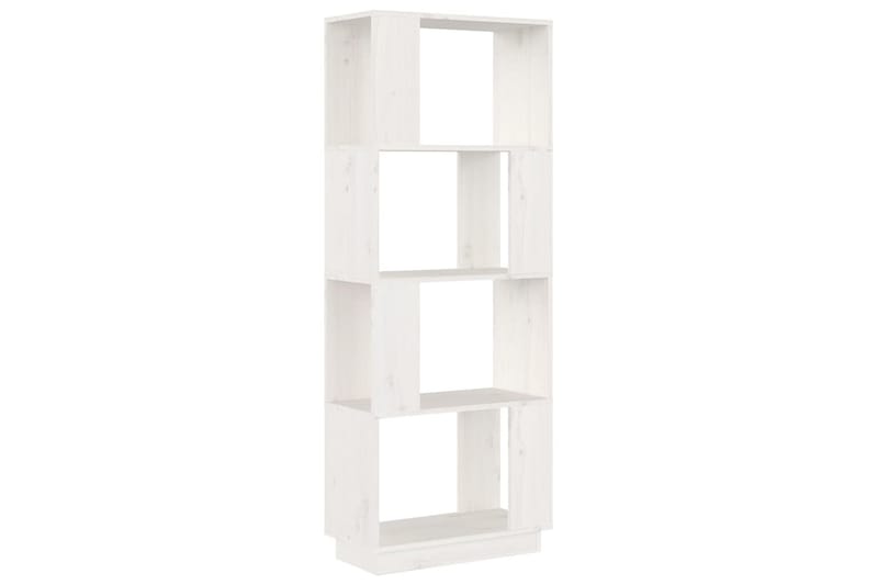 beBasic Bokhylla/rumsavdelare vit 51x25x132 cm massiv furu - White - Förvaring - Hylla - Bokhylla