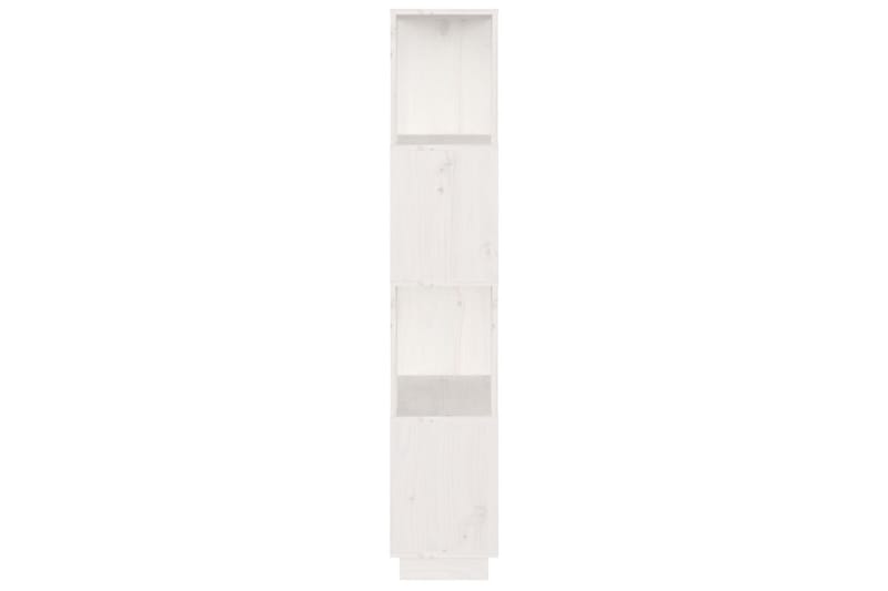 beBasic Bokhylla/rumsavdelare vit 51x25x132 cm massiv furu - White - Bokhylla