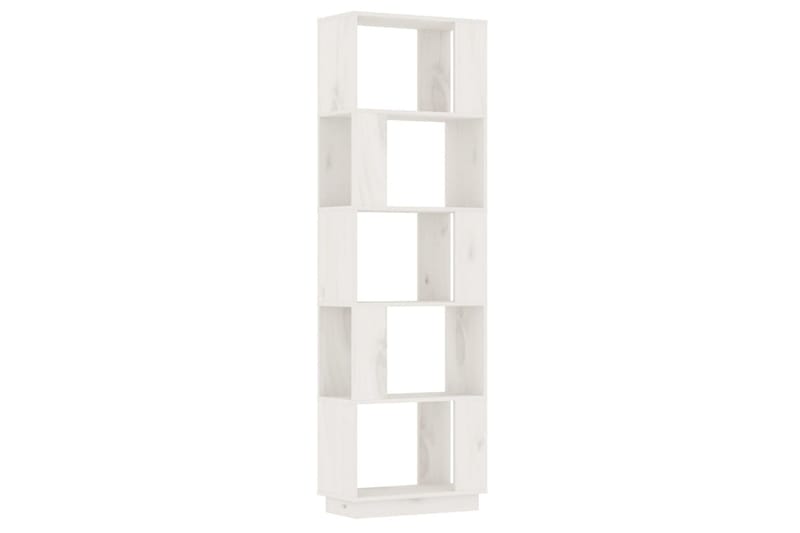 beBasic Bokhylla/rumsavdelare vit 51x25x163,5 cm massiv furu - White - Förvaring - Hylla - Bokhylla