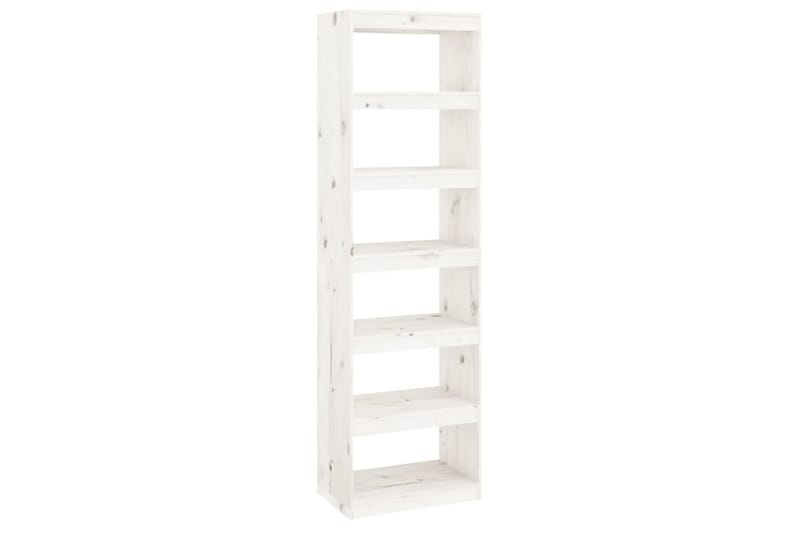 beBasic Bokhylla/rumsavdelare vit 60x30x199,5 cm massiv furu - White - Förvaring - Hylla - Bokhylla