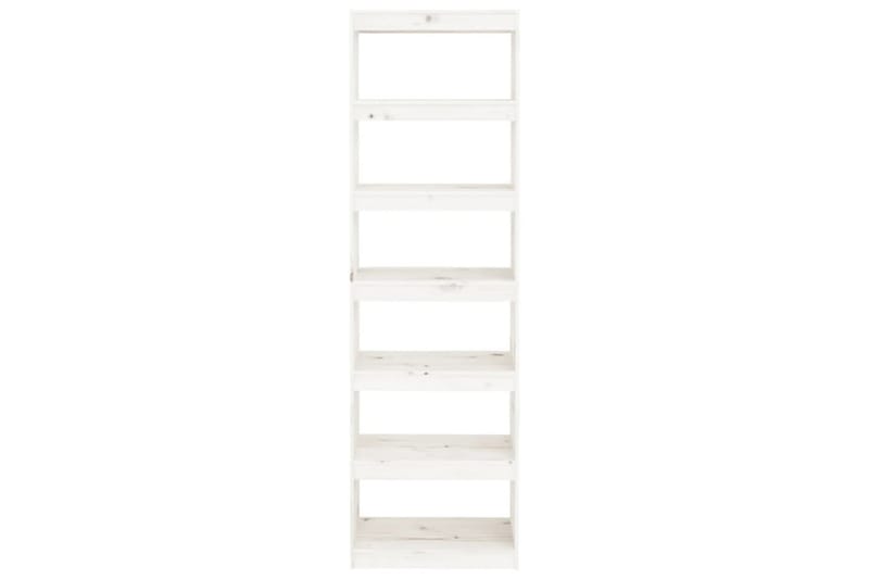 beBasic Bokhylla/rumsavdelare vit 60x30x199,5 cm massiv furu - White - Förvaring - Hylla - Bokhylla