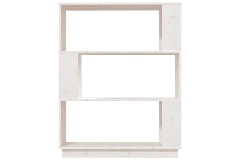 beBasic Bokhylla/rumsavdelare vit 80x25x101 cm massiv furu - White - Förvaring - Hylla - Bokhylla