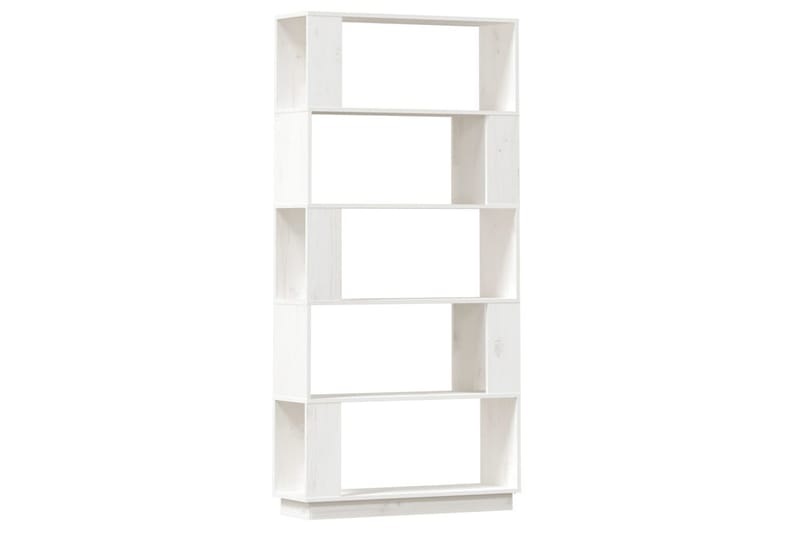 beBasic Bokhylla/rumsavdelare vit 80x25x163,5 cm massiv furu - White - Förvaring - Hylla - Bokhylla