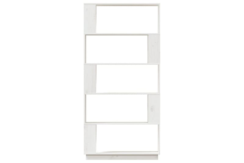 beBasic Bokhylla/rumsavdelare vit 80x25x163,5 cm massiv furu - White - Förvaring - Hylla - Bokhylla