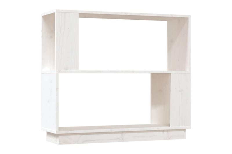 beBasic Bokhylla/rumsavdelare vit 80x25x70 cm massiv furu - White - Förvaring - Hylla - Bokhylla