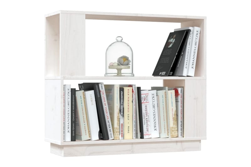 beBasic Bokhylla/rumsavdelare vit 80x25x70 cm massiv furu - White - Förvaring - Hylla - Bokhylla