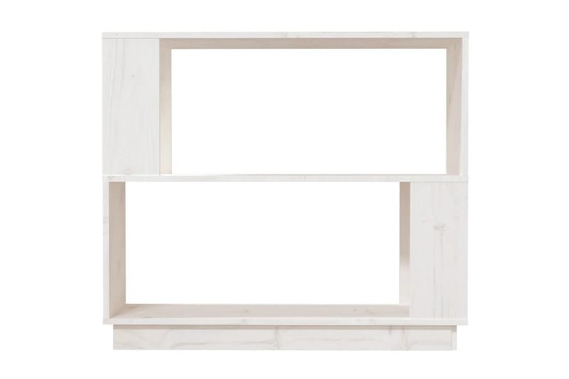 beBasic Bokhylla/rumsavdelare vit 80x25x70 cm massiv furu - White - Förvaring - Hylla - Bokhylla