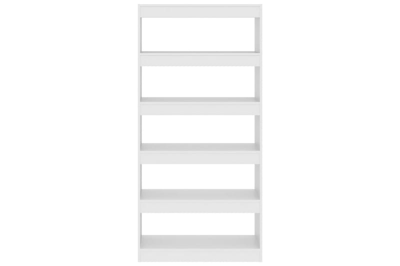 beBasic Bokhylla/rumsavdelare vit 80x30x166 cm konstruerat trä - White - Förvaring - Hylla - Bokhylla