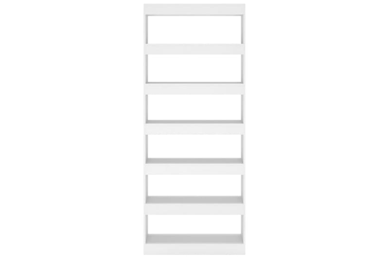 beBasic Bokhylla/rumsavdelare vit 80x30x198 cm konstruerat trä - White - Förvaring - Hylla - Bokhylla