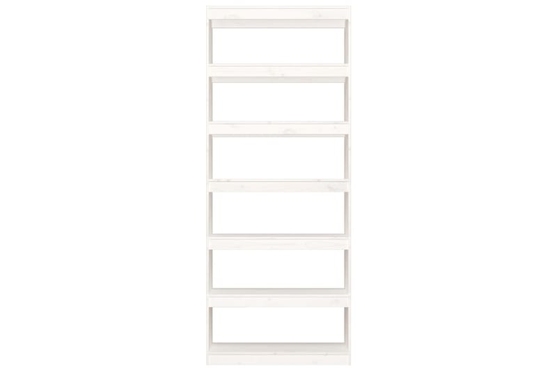 beBasic Bokhylla/rumsavdelare vit 80x30x199,5 cm massiv furu - White - Förvaring - Hylla - Bokhylla