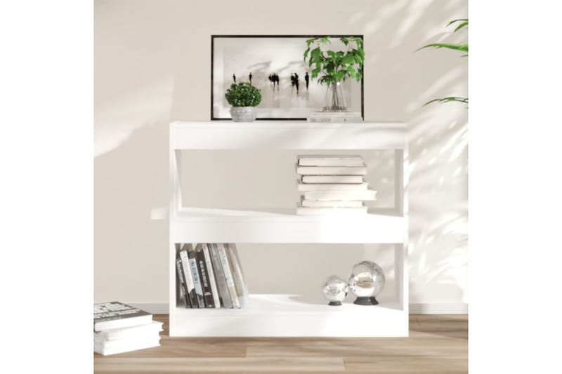 beBasic Bokhylla/rumsavdelare vit 80x30x72 cm - White - Bokhylla