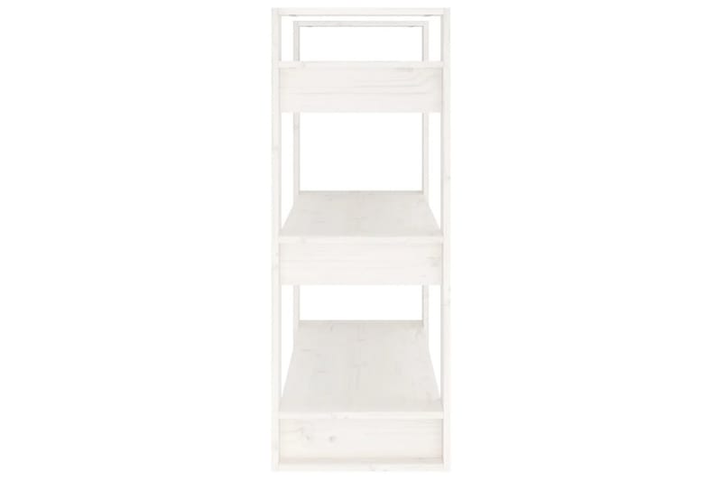 beBasic Bokhylla/rumsavdelare vit 80x35x91 cm massiv furu - White - Förvaring - Hylla - Bokhylla