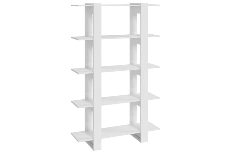 beBasic Bokhylla/rumsavdelare vit högglans 100x30x160 cm - White - Förvaring - Hylla - Bokhylla
