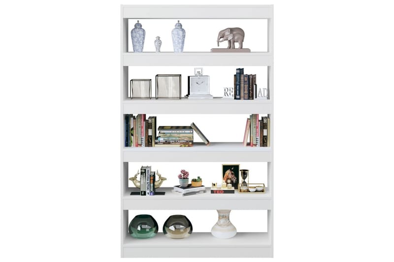 beBasic Bokhylla/Rumsavdelare vit högglans 100x30x166 cm - White - Förvaring - Hylla - Bokhylla