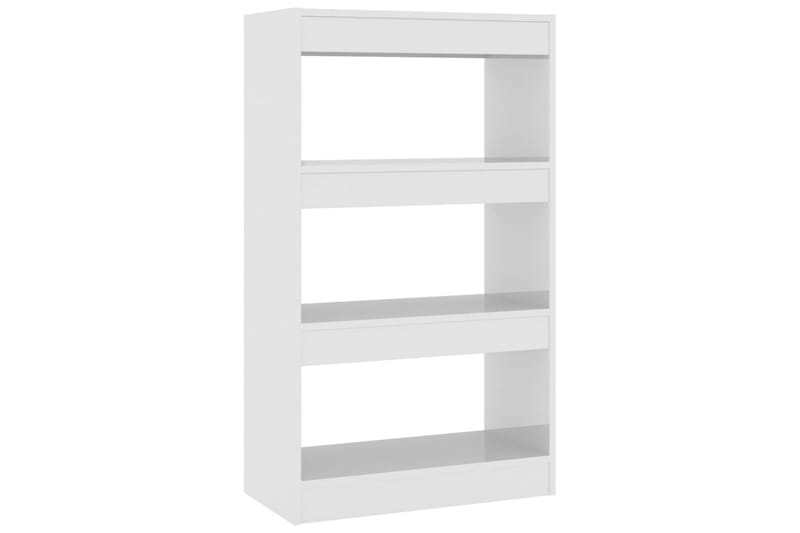 beBasic Bokhylla/Rumsavdelare vit högglans 60x30x103 cm konstruerat trä - White - Förvaring - Hylla - Bokhylla