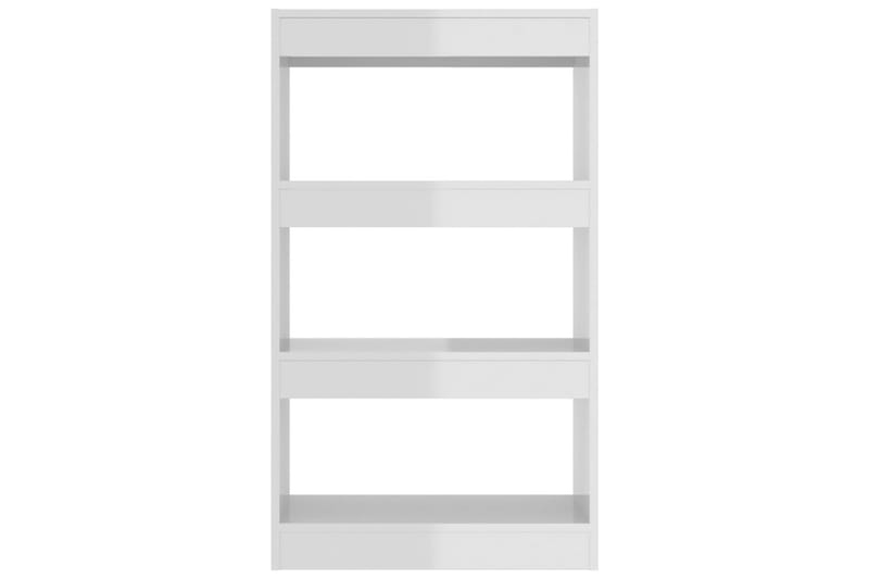 beBasic Bokhylla/Rumsavdelare vit högglans 60x30x103 cm konstruerat trä - White - Förvaring - Hylla - Bokhylla