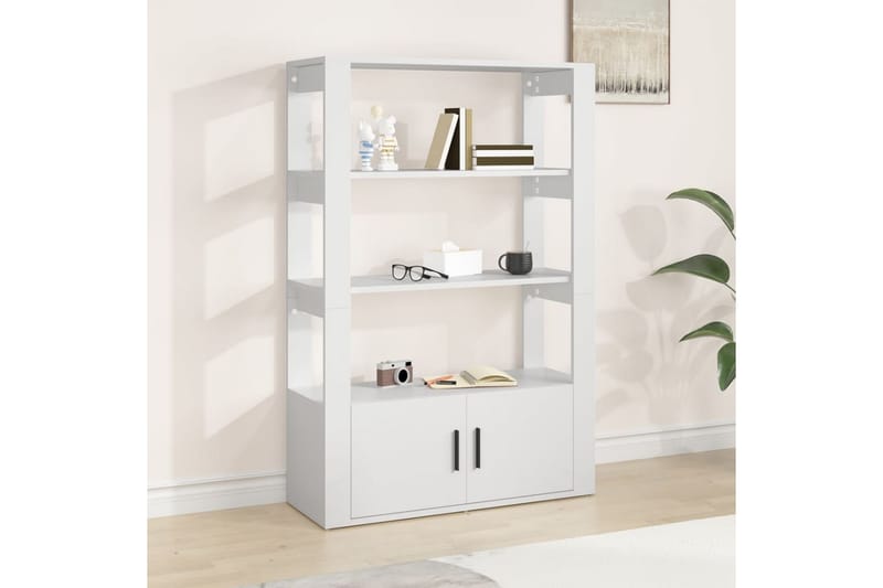 beBasic Förvaringshylla vit 80x30x119,5 cm konstruerat trä - White - Förvaring - Hylla - Bokhylla