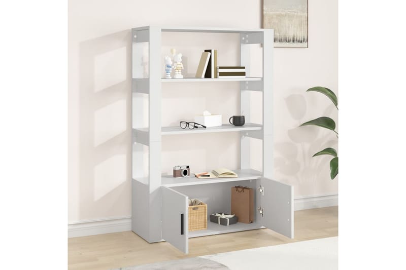 beBasic Förvaringshylla vit 80x30x119,5 cm konstruerat trä - White - Förvaring - Hylla - Bokhylla