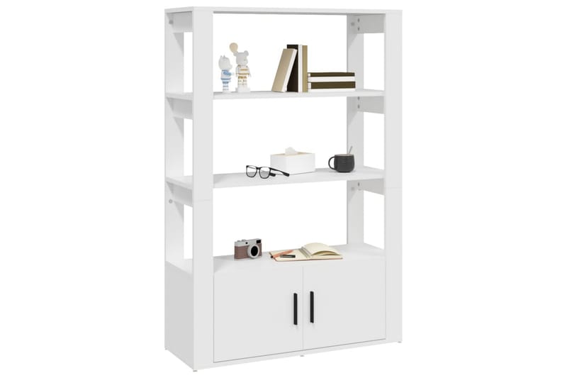 beBasic Förvaringshylla vit 80x30x119,5 cm konstruerat trä - White - Förvaring - Hylla - Bokhylla