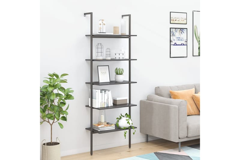 beBasic Hylla 3-nivåer svart 64x35x185 cm - Black - Förvaring - Hylla - Bokhylla