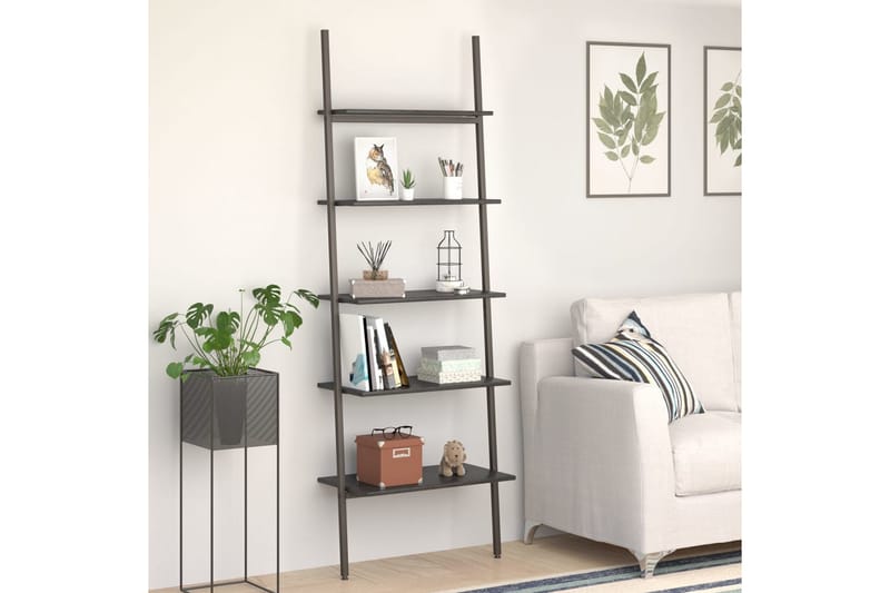 beBasic Hylla 5 hyllplan svart 64x34x185,5 cm - Black - Förvaring - Hylla - Bokhylla