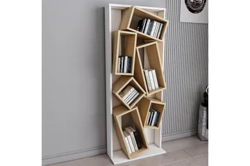 Bloemendal Bokhylla 63 cm i Ek - Vit - Förvaring - Hylla - Bokhylla