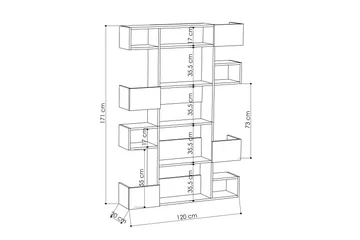 Bodsjö Bokhylla 120 cm - Vit - Förvaring - Hylla - Bokhylla