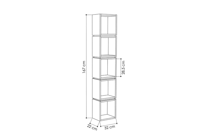 Bodsjö Bokhylla 32 cm - Brun/Vit - Förvaring - Hylla - Bokhylla