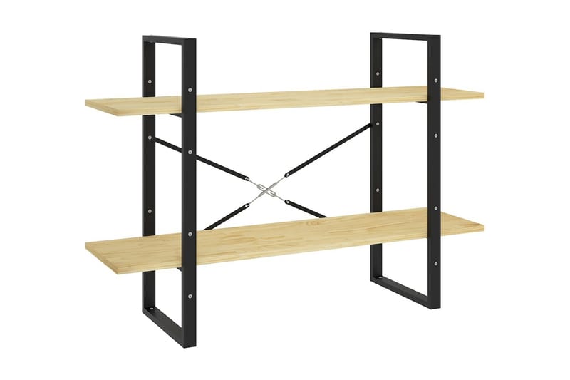 Bokhylla 2 hyllplan 100x30x70 cm massiv furu - Brun - Förvaring - Hylla - Bokhylla