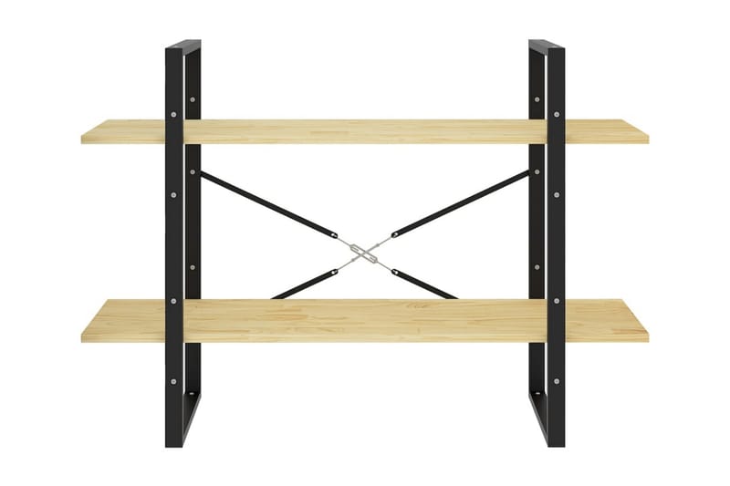 Bokhylla 2 hyllplan 100x30x70 cm massiv furu - Brun - Förvaring - Hylla - Bokhylla