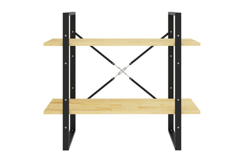 Bokhylla 2 hyllplan 80x30x70 cm massiv furu - Trä - Förvaring - Hylla - Bokhylla