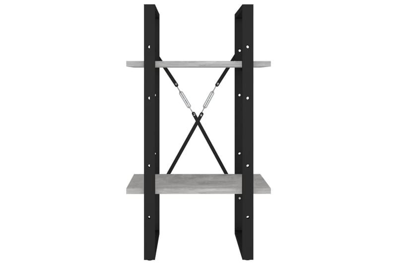 Bokhylla 2 hyllplan betonggrå 40x30x70 cm spånskiva - Betonggrå - Förvaring - Hylla - Bokhylla