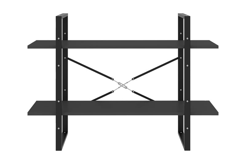 Bokhylla 2 hyllplan grå 100x30x70 cm spånskiva - Grå - Förvaring - Hylla - Bokhylla