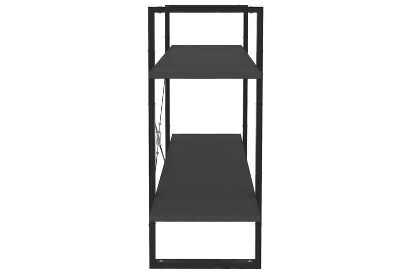Bokhylla 2 hyllplan grå 100x30x70 cm spånskiva - Grå - Förvaring - Hylla - Bokhylla