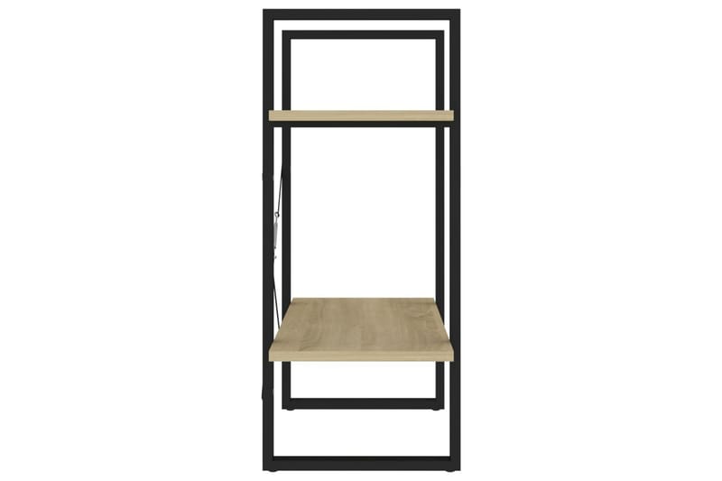 Bokhylla 2 hyllplan sonoma-ek 60x30x70 cm spånskiva - Brun - Förvaring - Hylla - Bokhylla