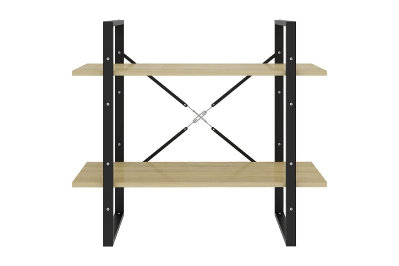 Bokhylla 2 hyllplan sonoma-ek 80x30x70 cm spånskiva - Ek - Förvaring - Hylla - Bokhylla