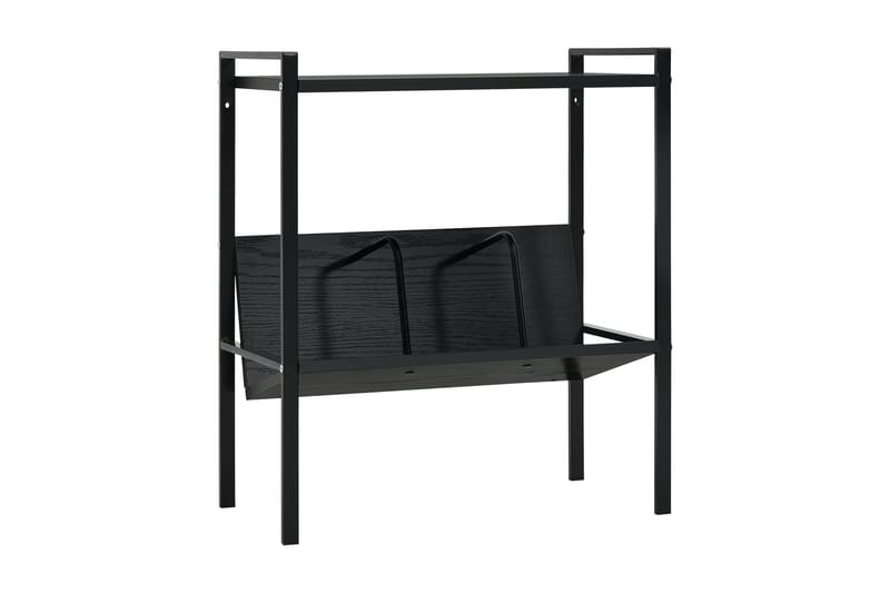 Bokhylla 2 hyllplan svart 52x28x59 cm spånskiva - Svart - Förvaring - Hylla - Bokhylla