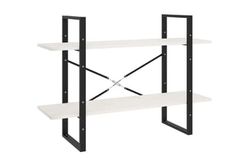 Bokhylla 2 hyllplan vit 100x30x70 cm massiv furu