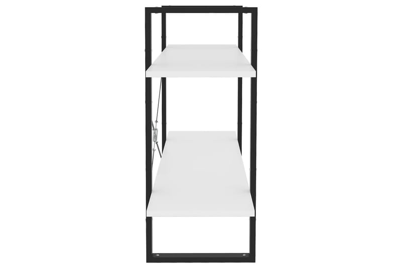 Bokhylla 2 hyllplan vit 100x30x70 cm spånskiva - Vit - Förvaring - Hylla - Bokhylla