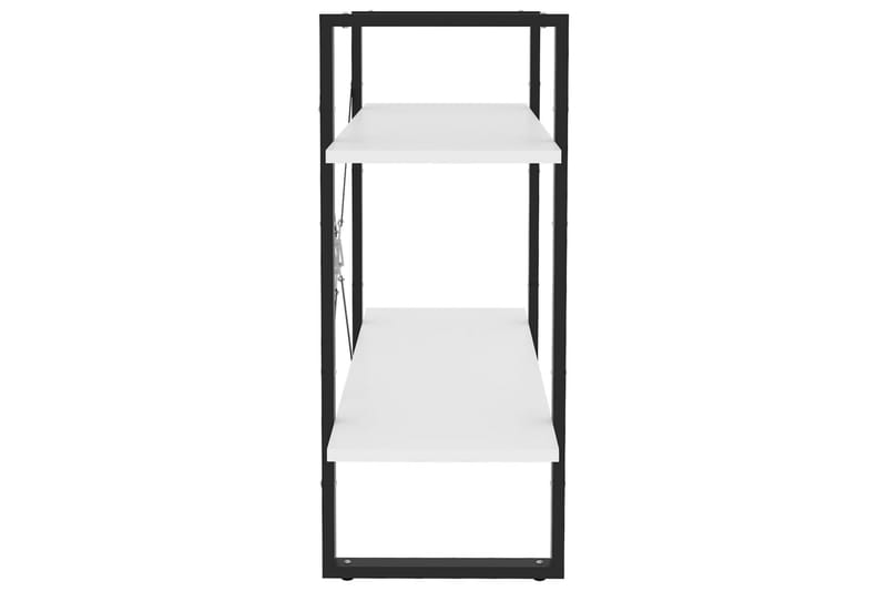 Bokhylla 2 hyllplan vit 80x30x70 cm spånskiva - Vit - Förvaring - Hylla - Bokhylla